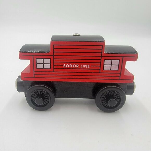 Thomas And Friends Wooden Magnetic Sodor Line Caboose Pretend Thomas Trains - Picture 1 of 6